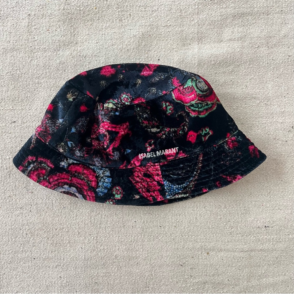 Isabel Marant Velvet Haley Paisley Bucket Hat 57